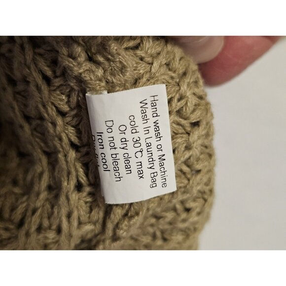 Grecerelle Chunky Asymmetrical Knit Pullover Cowl Neck Sweater Size Med Boho - Picture 4 of 9